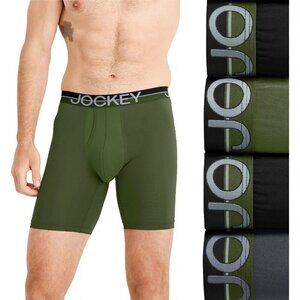 Jockey Long Leg Boxer Briefs 4-Pack Large Infinite Cool Mens Underwear NEW